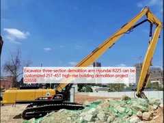 Excavator তিন-বিভাগ ভাঙ্গন বাহু Hyundai R225 কাস্টমাইজ করা যায় 25T-45T উচ্চ-উচ্চ বিল্ডিং ভাঙ্গন প্রকল্প Q355B