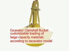 Excavator Clamshell Bucket কাস্টমাইজযোগ্য লোডিং excavator মডেল অনুযায়ী বড় ক্ষমতা উপকরণ