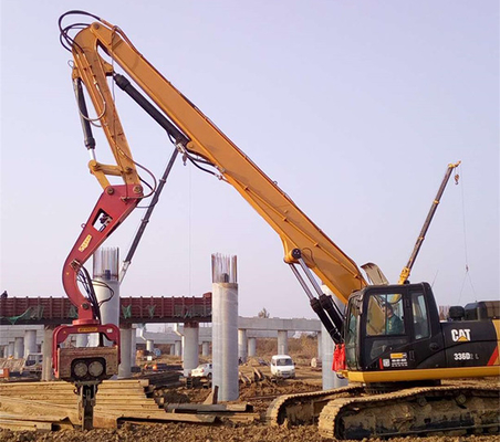 CAT Kobelco Hitachi এর জন্য উপকূলীয় খননকারী পাইল ড্রাইভিং বুম 7.5 টন 400RPM