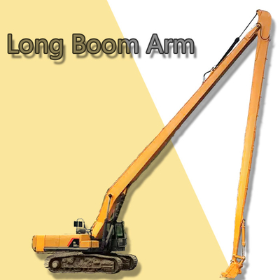 Q355B Excavator Long Reach Booms Arm Long Boom হলুদ লাল সবুজ ৭ মিটার দৈর্ঘ্য