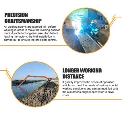 কমাতসু হিটাচি বিড়াল ইত্যাদির জন্য 22 মি রস্টপ্রুফ লং মিনি এক্সক্যাভারেটর লং আর্ম