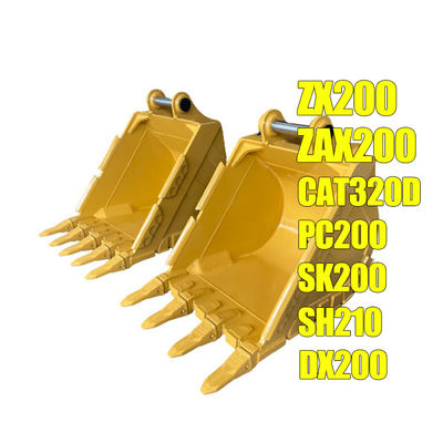 330 Excavator Rock Bucket Q355B MN400 Hardox500 Excavator টেলিস্কোপিক বাহুর জন্য ঐচ্ছিক 320