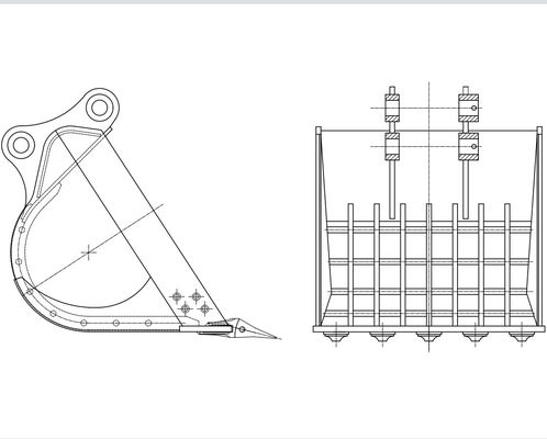320 ZX330 Excavator Seive Backet, OEM ODM টেকসই কঙ্কাল বালতি