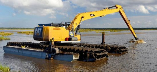 ক্যাটারপিলার Cat320D উভচর খননকারী লং রিচ বুম 14M