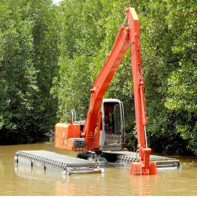 শুঁয়োপোকা CAT320 এক্সক্যাভেটর ব্যবহারের জন্য 14m লং রিচ বুম নদী ড্রেজিং