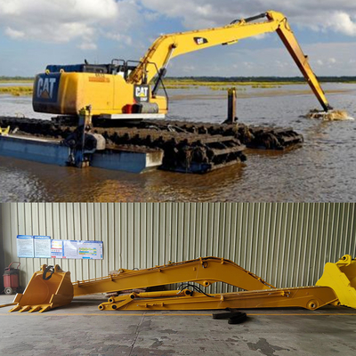 কাস্টম লং রিচ এক্সক্যাভেটর রিচ, OEM ওডিএম 8-30 মিটার CAT হিটাচি 6-120 টন এক্সক্যাভেটর লং আর্মগুলির জন্য বর্ধিত বুম আর্ম