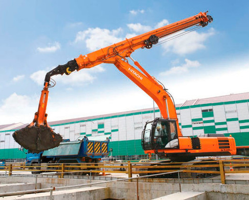 CAT Hitachi Kobelco-এর জন্য তিন সেকশন টেলিস্কোপিক বুম কংক্রিট পাম্প এক্সকাভেটর লং রিচ বুম