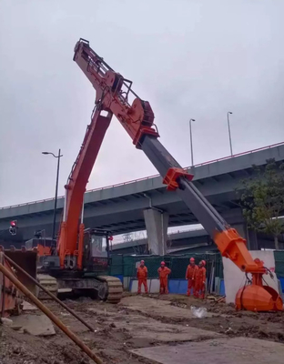 CAT Hitachi Kobelco-এর জন্য তিন সেকশন টেলিস্কোপিক বুম কংক্রিট পাম্প এক্সকাভেটর লং রিচ বুম
