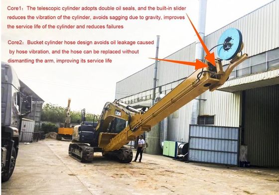 ZX200 HITACHI বিড়ালের জন্য টেকসই 20T এক্সকাভেটর 14M টেলিস্কোপিক বুম টেলিস্কোপিক আর্ম