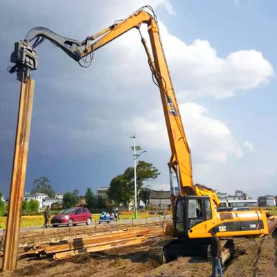 Excavator Pile Driver Attachment For Cat Hitachi Komatsu excavator pile arm pile boom বিড়ালের জন্য এক্সক্যাভেটর পিল ড্রাইভার