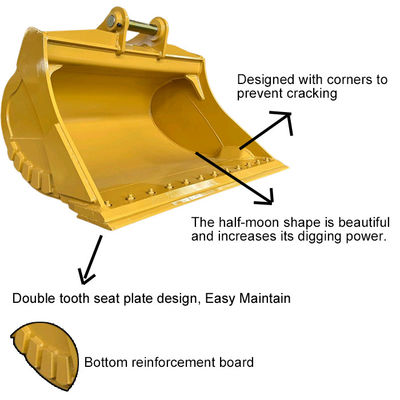 দীর্ঘ জীবনকাল বিড়াল কোমাটসু হিটাচি এক্সক্যাভেটর কাদা বালতি