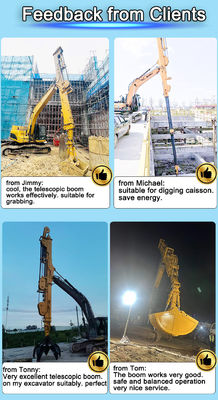 অ্যান্টিওয়্যার 20-50টন এক্সক্যাভেটর টেলিস্কোপিক বুম থ্রি সেগমেন্ট 25m 30m 32m  SY PC ZX