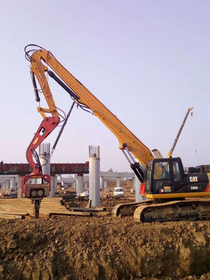 পিল ড্রাইভিং এবং পিল টানা Excavator পিল ড্রাইভিং আর্ম CAT340 পিল ড্রাইভার সঙ্গে কাস্টমাইজড